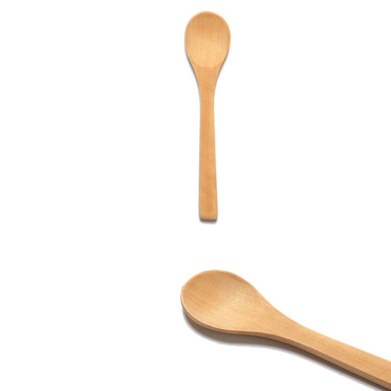 AISIBO 6 Pcs Handmade Small Wooden Spoon Honey Teaspoon Seasoning Coffee Tea Sugar Salt Jam Mustard Ice Cream Bamboo Spoons - Image 5